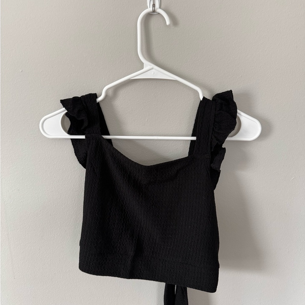 SHEIN Large tie back crop top